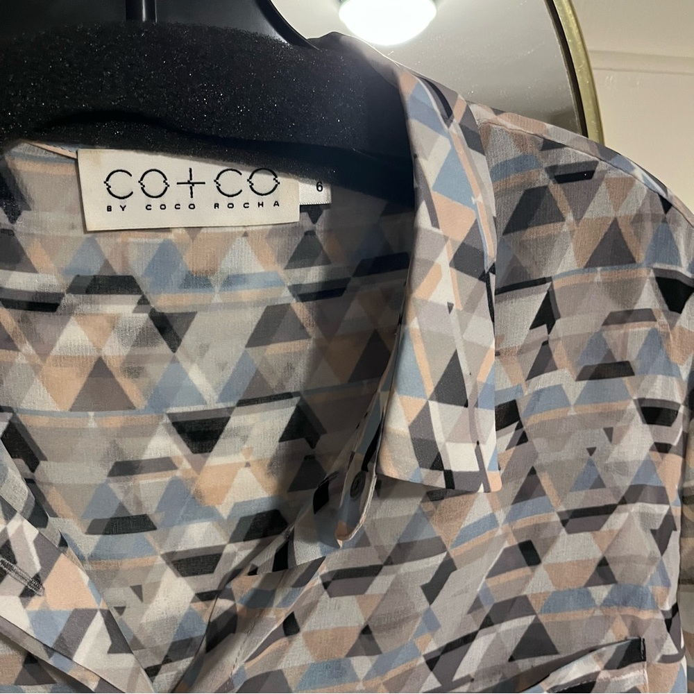Co + Co Coco Rocha unique printed blouse